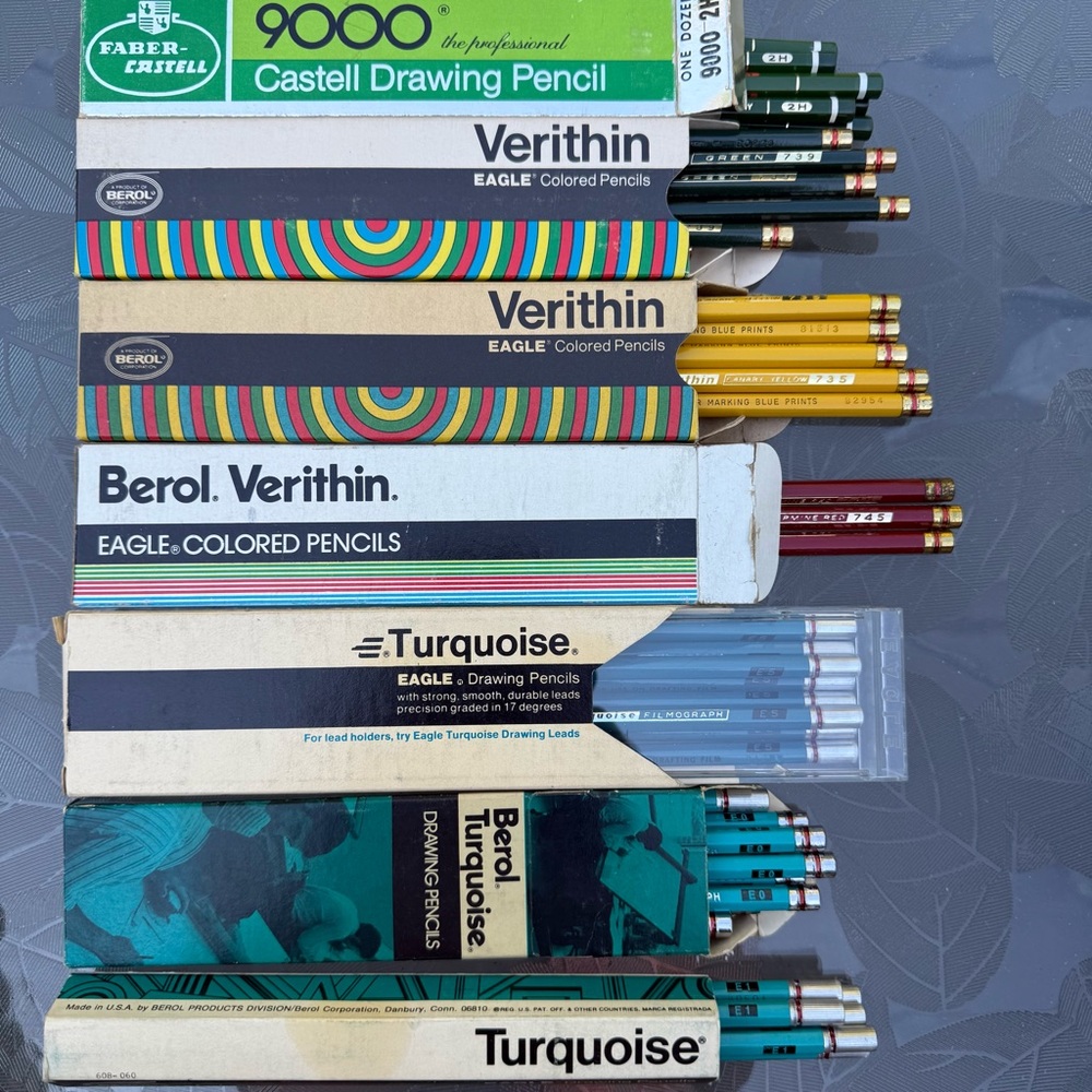 Vintage Drafting Pencils Art/Architecture/Drawing and Colored Bundle of 50